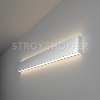Линейный светодиодный накладной двусторонний светильник 78см 30Вт 4200К матовое серебро 101-100-40-7