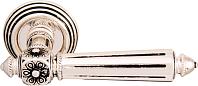 Дверная ручка Melodia мод. Nike 246P на розетке 50P (серебро 925 + черный)