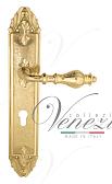 Дверная ручка Venezia на планке PL90 мод. Gifestion (полир. латунь) под цилиндр