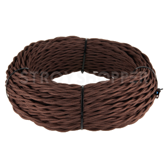Ретро кабель витой 3х1,5 (коричневый) Ретро кабель витой 3х1,5 (коричневый)