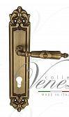 Дверная ручка Venezia на планке PL96 мод. Anneta (мат. бронза) под цилиндр